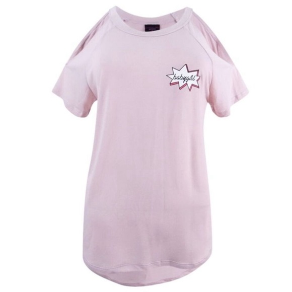 Material Girl Active Pink Cold Shoulder Short Sleeve Shirt Size XL - Picture 2 of 11